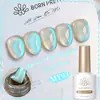 Born Pretty Popular Comercio Exterior Cuentas de Vidrio Ojo de Gato Gel, Otoño e Invierno Moderno Colorido Ojo de Gato 200 Colores Juego Completo-Mi