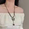 Nuevo Collar de Borlas de Mariposa Estilo Chino Diseño de Nicho Estilo Étnico Simple Versátil Collar Personalizado