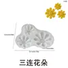 Decoración de jardín estilo pastoral Chunqi, flor y hoja, inserto, molde de silicona, vela perfumada DIY, molde de yeso