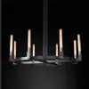 Lámpara Colgante Rectangular Rh Cannele Export Estilo Americano Minimalista Lujo Ligero Estilo Hong Kong Ins Comedor de Hotel Isla de Bar