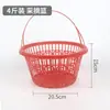 Cesta de frutas redonda, cesta descartável de amora e mirtilo, cesta de plástico para frutas, ovos e morangos, direto do fabricante, com alças
