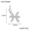 Amazon Caliente Doce Constelaciones DIY Acero Inoxidable Europeo y Americano Lujo Ligero Simple Moda Micro Diamante Accesorios Al Por Mayor