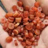 Ágata Roja Jade Hebilla Separador Cuentas de Ábaco Jade Cuentas Sueltas Calcedonia Roja Cuentas en Forma de Píldora Accesorios para Joyería Cuentas Mate