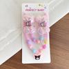 Conjunto de pulseira e colar de contas infantis transfronteiriço lantejoulas de desenho animado gravata borboleta grampo de cabelo meninas acessórios coloridos doces atacado