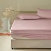 2026 Nuevo Modelo Grado A Algodón Puro Satén de Xinjiang Algodón de Fibra Larga Sábana Ajustable Color Sólido Cubre Cama de Algodón Puro Protector de Colchón Juego de Tres Piezas