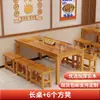 Mesas e Cadeiras de Madeira Maciça Carbonizada para Uso Comercial, Mesas de Jantar para Restaurantes, Lanchonetes, Lojas de Churrasco, Lojas de Macarrão, Bares, Restaurantes, Cantinas e Conjuntos para Sala de Jantar