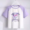Conjunto de ropa de verano para niñas, nuevo estilo de moda, ropa infantil de tendencia, camiseta de manga corta de dibujos animados y pantalones cortos, ropa deportiva de verano para niñas