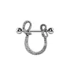 Anillo para pezón inglés de acero inoxidable 316L con forma de corazón de loto, estilo gótico, araña y serpiente, ideal para exportación, apto para Europa y Estados Unidos.