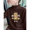 Ropa interior térmica para niños, camiseta de manga larga para niños 2026, nueva, cálida, forro polar de doble cara, cuello semi-alto, top versátil