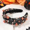 Qiyue cross-border halloween hairband diamante pérola headband alto crânio top hairpin high sense cabelo caverna acessórios para o cabelo atacado