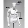 Tienda de Ropa para Hombre, Accesorios de Maniquí Deportivo de Medio Cuerpo, Soporte de Maniquí Masculino, Maniquí de Cuerpo Completo para Tienda de Ropa, Soporte de Exhibición para Lencería