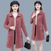 Elegante e Nobre Jaqueta de Veludo Imitação de Visão para Mães, Mulheres de 50 e 60 Anos, Meia-Idade e Idosas, Blusa de Lã Solta de Tamanho Grande para Mulheres