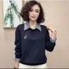 Dropshipping 2026 Novas Camisetas de Primavera e Outono, Camisas Polo, Tops da Moda que Rejuvenescem, Soltos, Modeladores, Versáteis para Mães