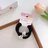 Elástico de Cabelo Trançado em Formato de Estrela com Coração Prata de Alta Elasticidade para Mulheres, Corda de Borracha Básica para Rabo de Cavalo Alto