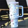 Taza de Coche de 40 oz Taza de Agua Sanrio Taza Labubu Gran Capacidad Termo de Acero Inoxidable 304 para Uso en Casa