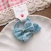 Corda de Cabelo Elástica Alta de Renda Doce de Primavera Versátil para Meninas Corda de Cabelo Cor de Doce Coração de Menina Par de Elástico Infantil