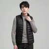 Chaleco Ligero Versátil para Hombre Nuevo de Invierno con Cuello Alto Capa Interior Capa Exterior Chaleco Fino de Gilet Otoño Invierno Chaleco Cálido