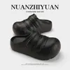 NanboWan Estilo Coreano Versátil Simples Pessoa Preguiçosa Cobertura de Cabeça Chinelos Casuais Slip-ons Femininos 26 Verão Sandálias para Exterior