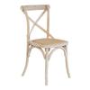 Silla de comedor de madera maciza para el hogar nórdico Silla simple de respaldo retro francés Silla de horquilla de ratán para restaurante de estilo rústico americano boda