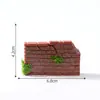 Serie de baldosas de pared creativas de paisaje en miniatura, serie de vallas de madera, accesorios decorativos temáticos de granja, decoraciones de bricolaje y pequeños adornos para terrarios