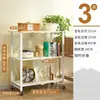 Estante Plegable de Pie Multicapa para Cocina, Horno, Microondas, Estante de Almacenamiento sin Instalación, Estante de Almacenamiento para Sala de Estar y Dormitorio