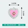 Al por mayor Estilo Coreano Colgante Individual Patrón de Corazón con Goteo de Aceite Punto de Goteo de Aceite Diamante Aleación Collar Pulsera Colgante Joyería Accesorios DIY