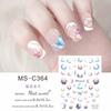 MEETSWEET Flor de luna nueva negro y blanco oro y plata estrella Luna adhesivo impermeable pegatinas para uñas pegatinas de uñas sueño
