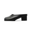 Mocasines de cuero genuino con punta dividida de 5 cm y tacón grueso, zapatos vintage de pezuña de cerdo, nuevos mocasines Mary Jane para mujer de otoño 2026