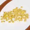 Accesorios de cobre chapados en oro de 14k, cuentas tipo píldora lisas de corte recto, espaciadores, separadores, accesorios para pulseras, collares y joyería DIY
