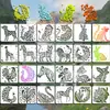 Amazon Animal Nature Harmony Coexistence Fábrica de Moldes para Pintura Venda Direta Folhas e Galhos Molde Vazado Pintura Atacado