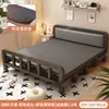 Cama Dobrável Cama de Casal 1,5m Doméstica Simples Reforçada Cama de Solteiro Dormitório de Adultos Aluguel Portátil Placa Dura Cama de Ferro