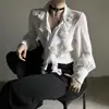 2026 Novo Estilo Camisa Retrô Francesa de Alta Qualidade com Estilo Cortesão, Design Emagrecedor, Camisa de Manga Longa Unissex