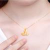 Colgante de corazón chapado en oro y arena de Vietnam, collar de corazón chapado en oro y latón, ideal para San Valentín o para novias.