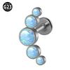 Titanio G23 Ópalo dientes internos labio uña ARC triángulo flor multi-estilo pedrería anillo labial rosca interna cartílago de la oreja aretes