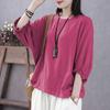 Ropa para Mujer de Talla Grande para Gorditas mm Tops de Verano de Manga Corta para Cubrir la Barriga y Lucir Adelgazante Tops de Manga Murciélago de Manga Tres Cuartos