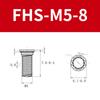 Parafuso Rebite de Pressão Fhs M5 Aço Inoxidável Cabeça Redonda Plana 304 Limpeza Conexão de Placa de Pressão Cega Fixador Rebite