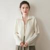 Cardigan de Cachemira para Bebé Grueso de Peso Pesado ~ Trenzado Cuello Alto con Cremallera Doble Suéter Abrigo Holgado