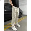 Pantalones Casuales Básicos Cropped Versátiles Estilo Americano para Hombre, Novedad Otoño Adelgazantes y que Aumentan la Altura Holgados de Pierna Recta Acampanados Joggers