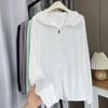 2025 Verano para Mujer Talla Grande Más Fácil de Combinar Chaqueta Anti-Uv 125kg Gordo mm Delgada Seda de Hielo con Capucha Chaqueta de Protección Solar 3282