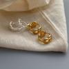 Aretes de Plata Esterlina 925 con Hebilla de Herradura de Diseño Nicho Europeo y Americano para Mujer, Versátiles y de Alta Gama, con Cierre de Tuerca Torcida Francesa