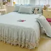 Novo Modelo 2026 13372 Saia de Cama de Renda Conjunto de Três Peças - Série Kela Lovers