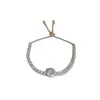 Pulsera Rectangular Europea y Americana Transfronteriza Incrustada con Circonitas, Moderna y Versátil, Adecuada para el Trabajo Diario, con un Diseño de Nicho Elegante y Exquisito, Pulsera de Gama Alta