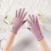 Guantes finos de protección solar para mujer Guantes de dos dedos Rocío Protección UV Primavera y Verano Lindo Ciclismo Conducción Guantes de Algodón