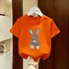Moda de Verano Manga Corta Estilo Nuevo Lindos Tops de Dibujos Animados para Niños y Niños de Edad Media, Camisetas de Algodón Puro con Estampado de Niñas de Moda T2026