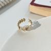 Anillo de dedo índice moderno de lujo con diseño de nicho femenino con hojas de ópalo, personalidad de moda, nuevo anillo abierto