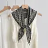 Bufanda de Triángulo de Lunares para Mujer Primavera y Verano Estilo Coreano Moda Versátil Bufanda Pañuelo para la Cabeza Accesorios Decorativos Protección Solar Algodón y Lino Delgados Bufanda de Seda