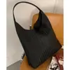 Bolso Tejido Retro para Mujer 2025 Nueva Moda Estilo Coreano Bolso Tote Simple Gran Capacidad Hombro Único para Viajar Bolso de Axila