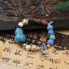 Jingdezhen Cerâmica Cuia Pulseira com Contas Joias Estilo Chinês Fulu Grão de Café Acessórios Pulseira Estilo Étnico Atacado
