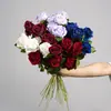 Flor de rosa artificial individual tela de seda flor falsa decoración, flor de seda, flor eterna, ramo de flores secas, flor artificial decoración del hogar