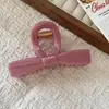 Nuevo Pasador de Pelo de Calabaza de Gama Alta para Primavera y Verano con Hebilla de Mariposa Curva Simple, Pinza de Tiburón Grande para Cabello Grueso, Accesorio para el Cabello de Mujer
